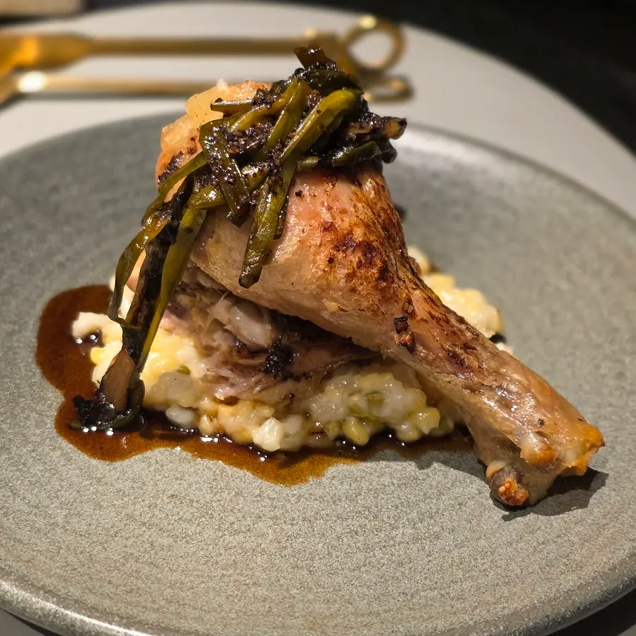 A plate from MUSEO's dinner tasting course