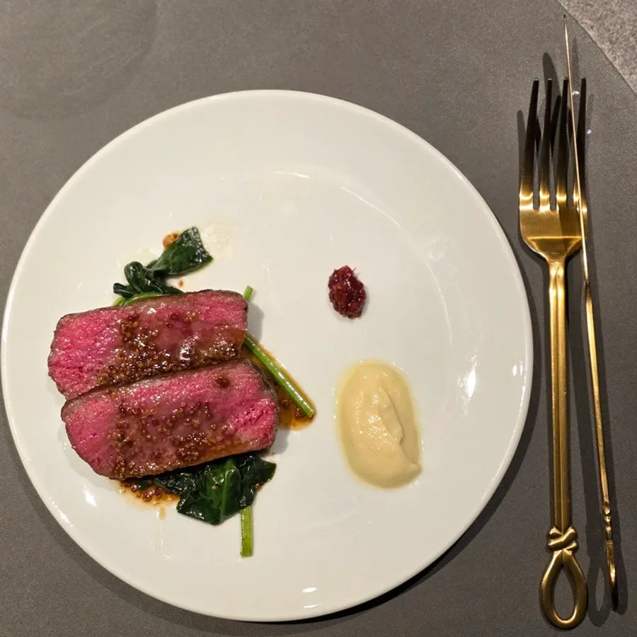 The upgraded hanwoo striploin main dish at MUSEO