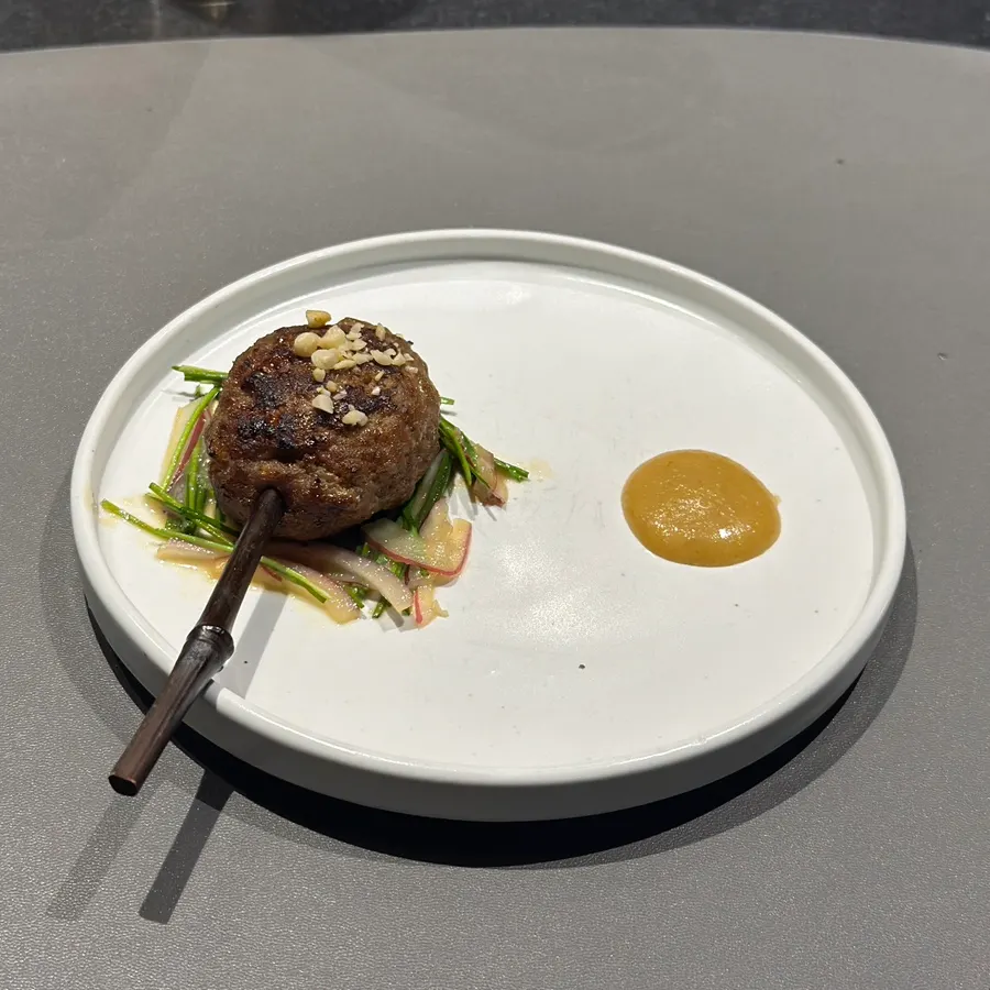 Dongchimi mulhoe with seafood and mustard jelly