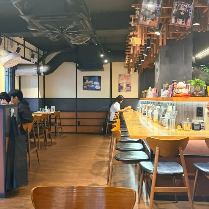 Open kitchen interior at Mentsuru City Hall Branch