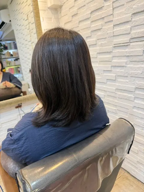 애쉬브라운 톤다운 염색 후