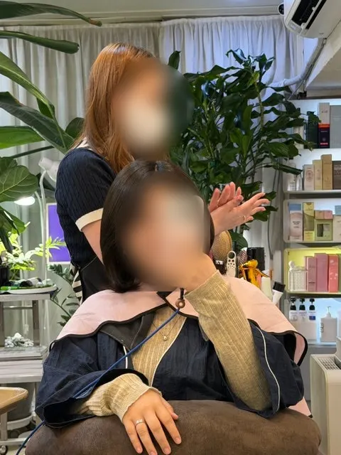Calmer hair color after the tone-down