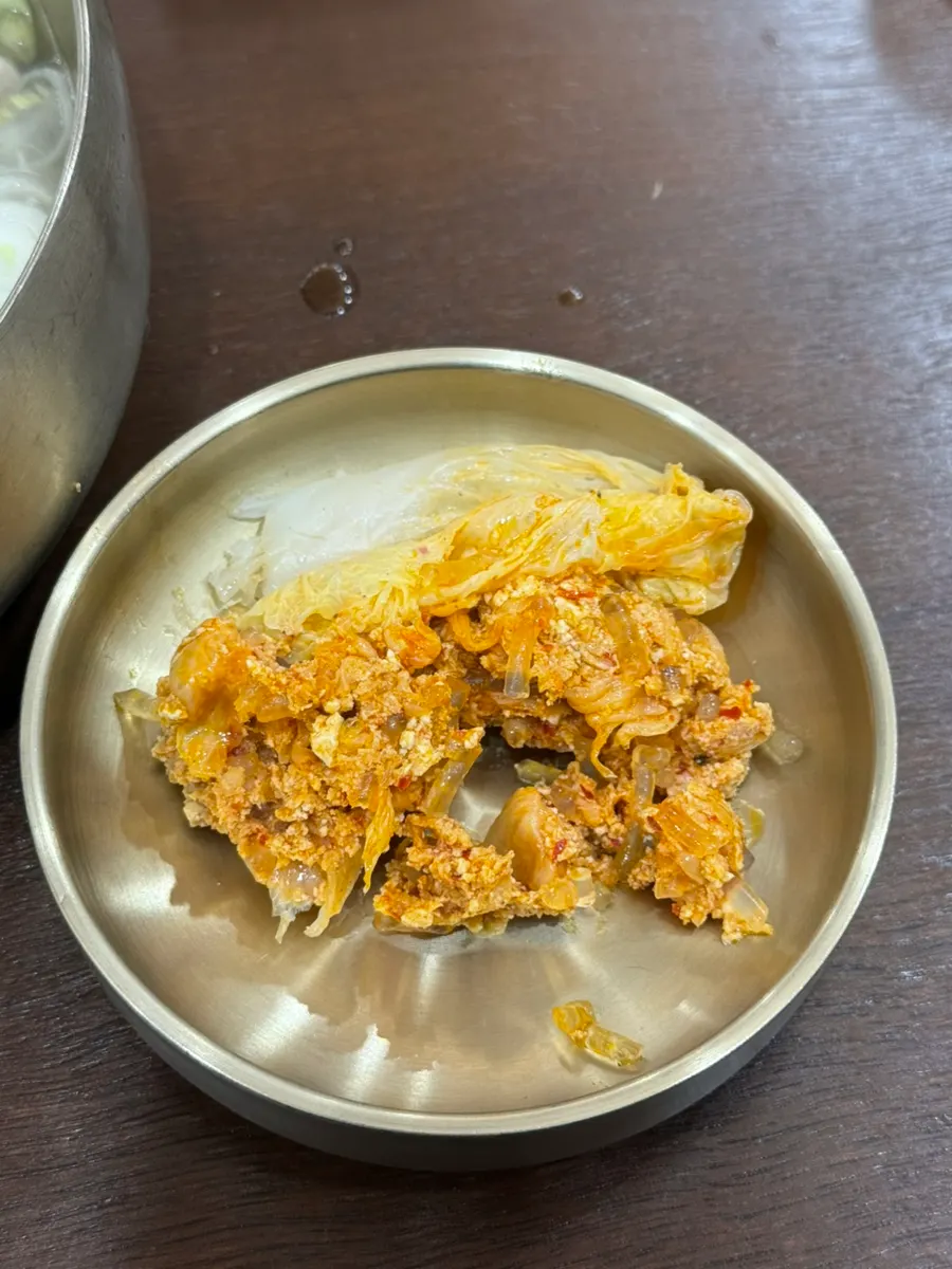 Cabbage leaf and dumpling filling ingredients