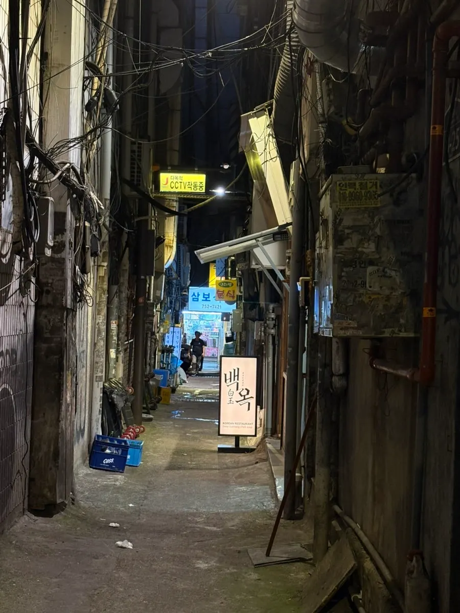 Exterior of Baekok Myeongdong in the Myeongdong 8-gil alley