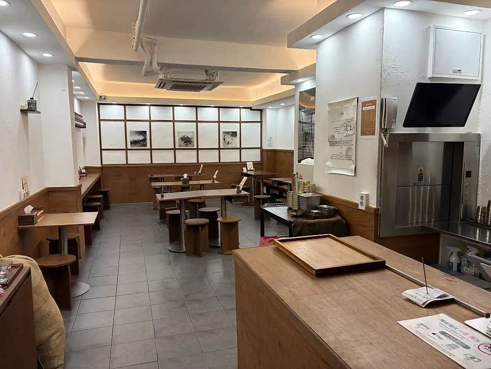 Seating inside Baekok Myeongdong