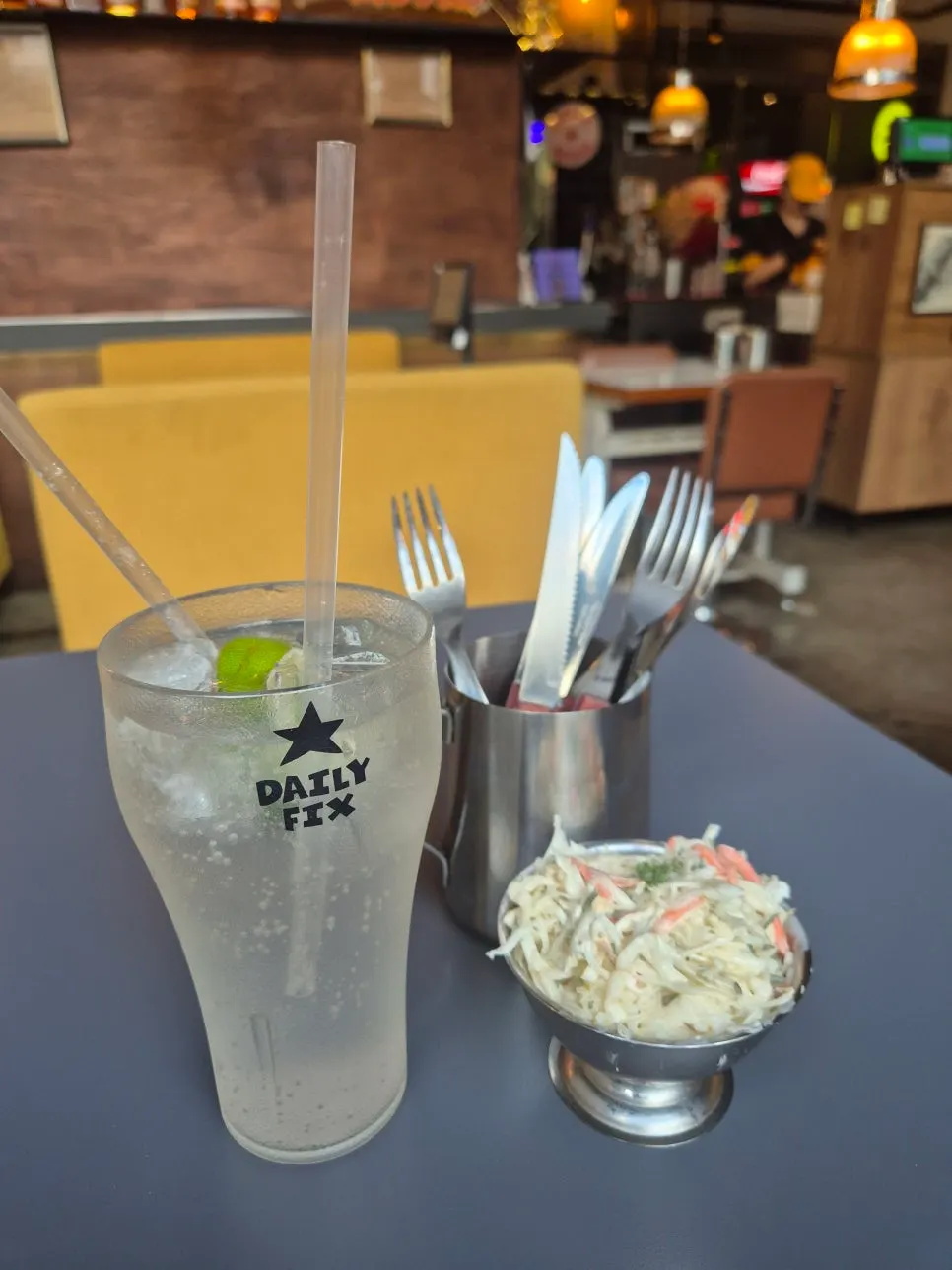 Side dishes of 18 Fries and coleslaw