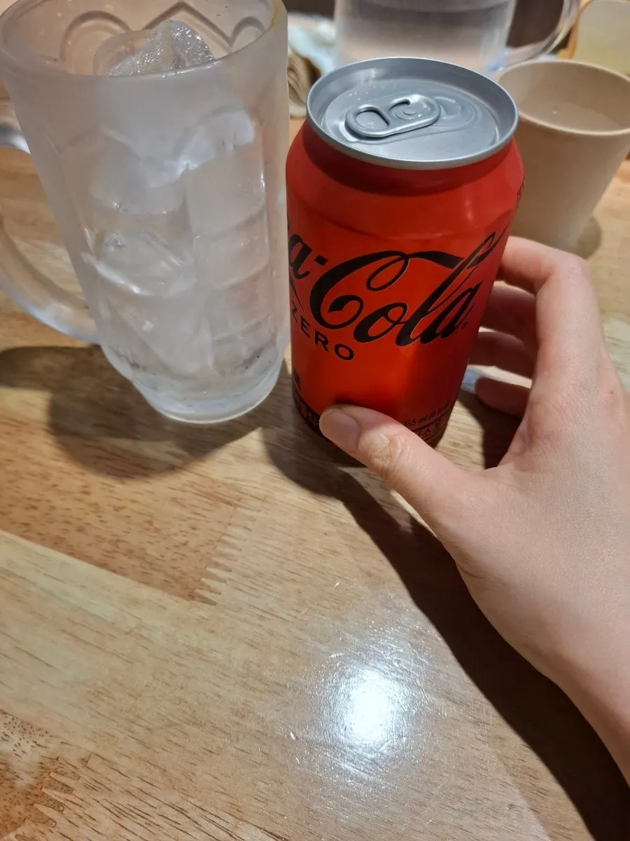 키오스크에서 고른 츠케멘 주문 화면