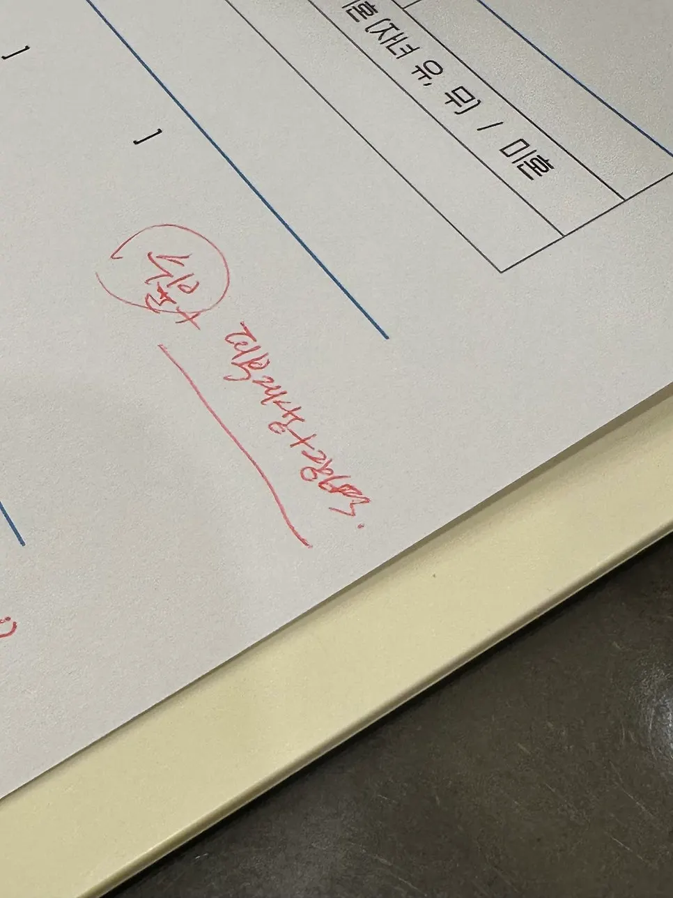 Filling out the skin self-diagnosis form