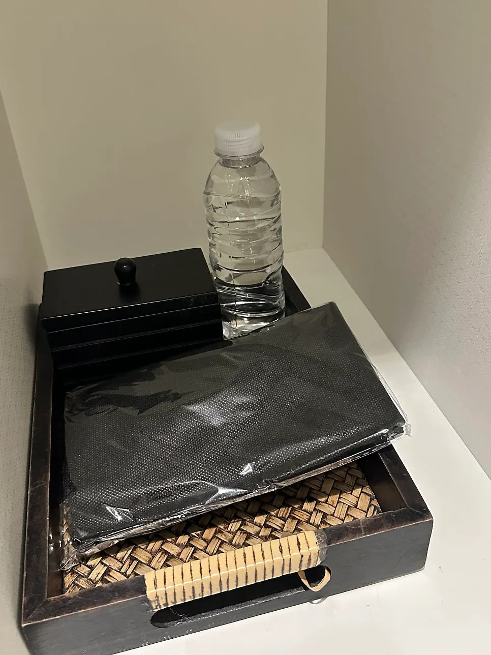 Treatment room with belongings neatly stored
