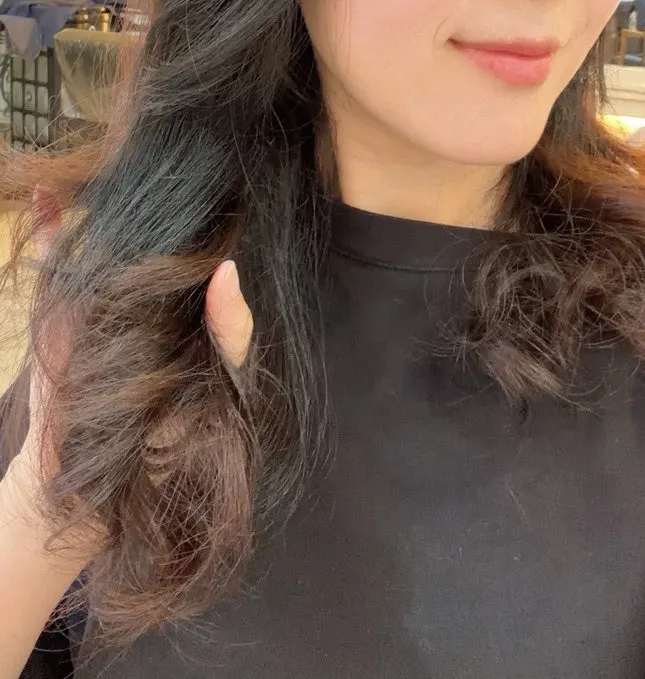 Close-up of neatly finished hair after the clinic