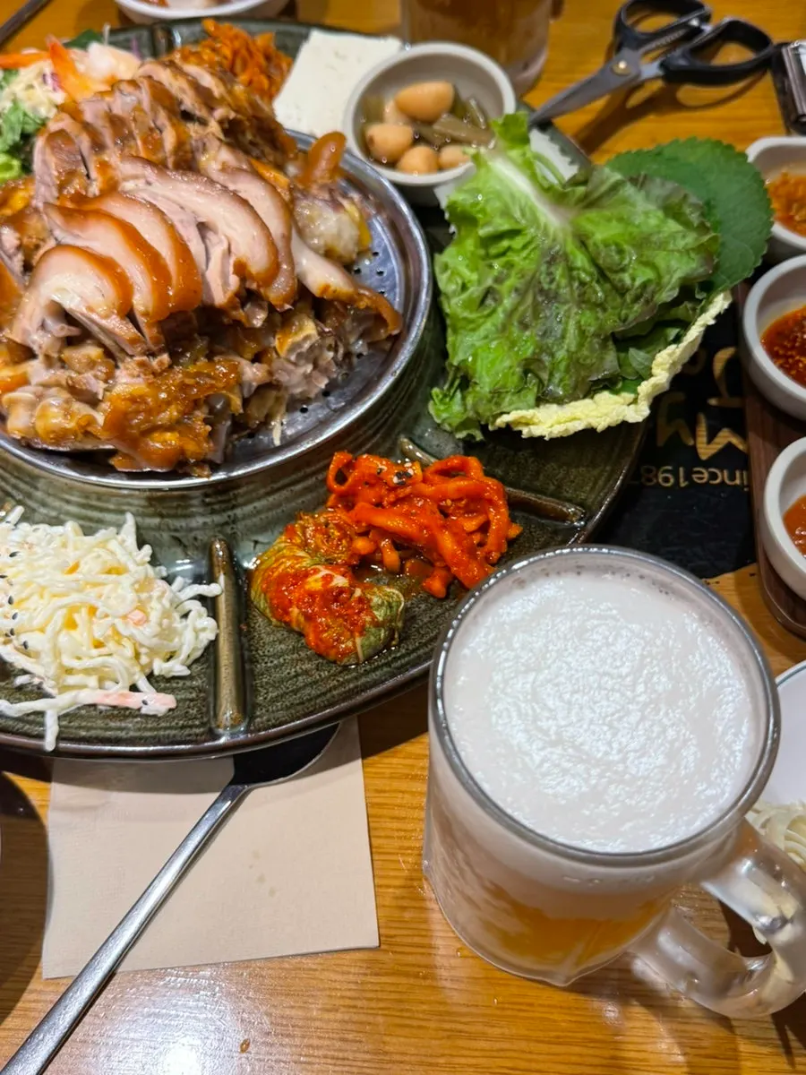 Draft beer before the main dish