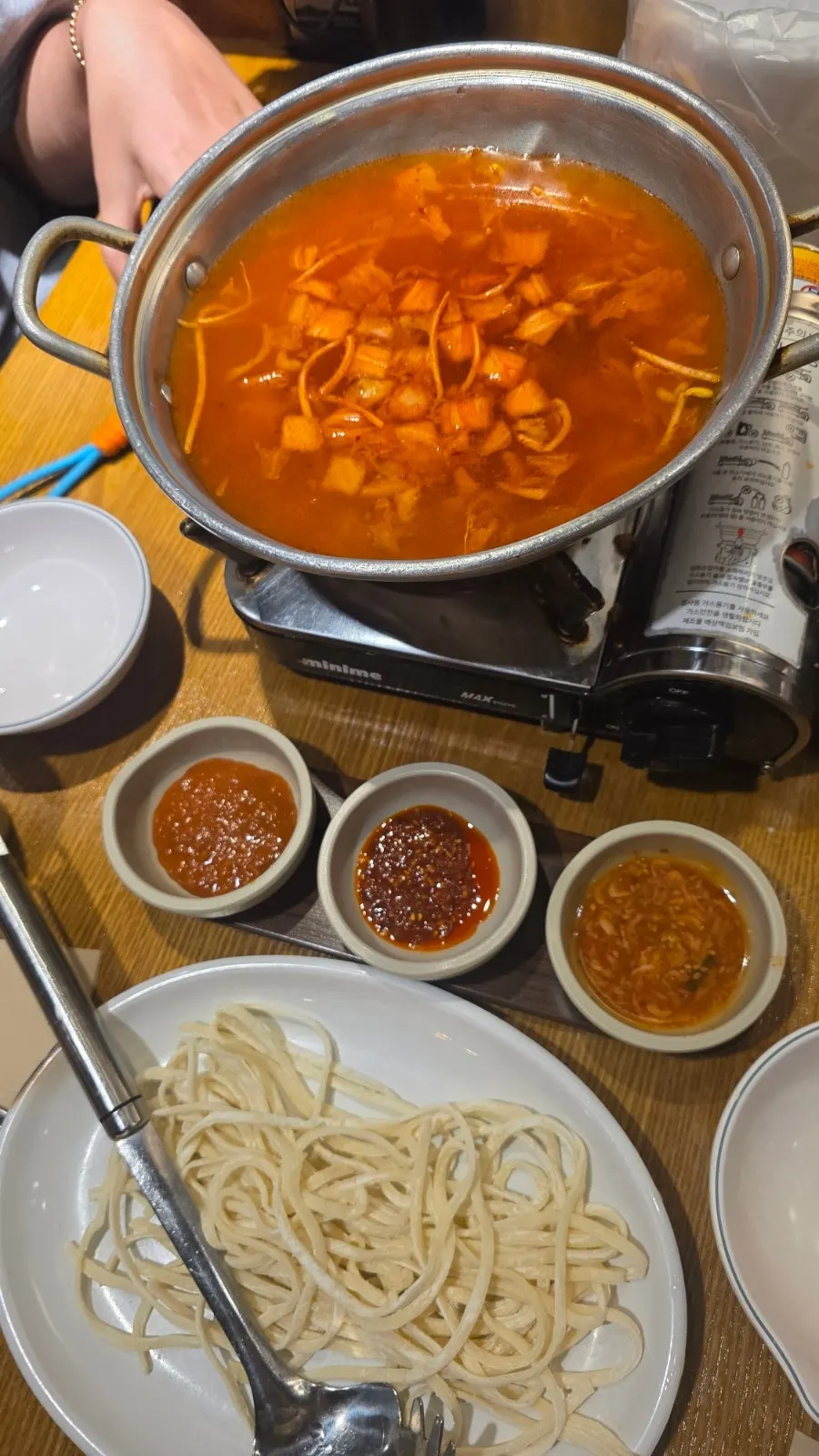 Freshly boiled jokbal at Miss Jokbal