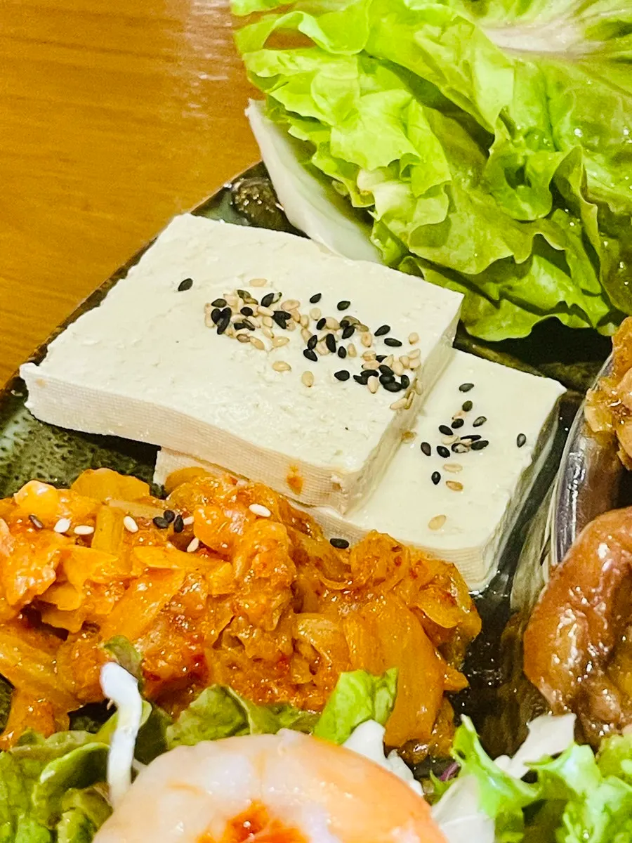 Japchae served as a side dish