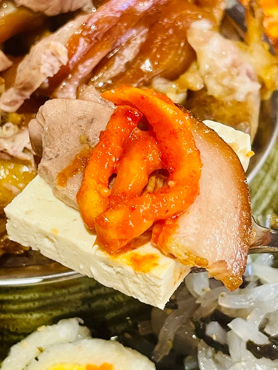 Dubu kimchi served as a side dish