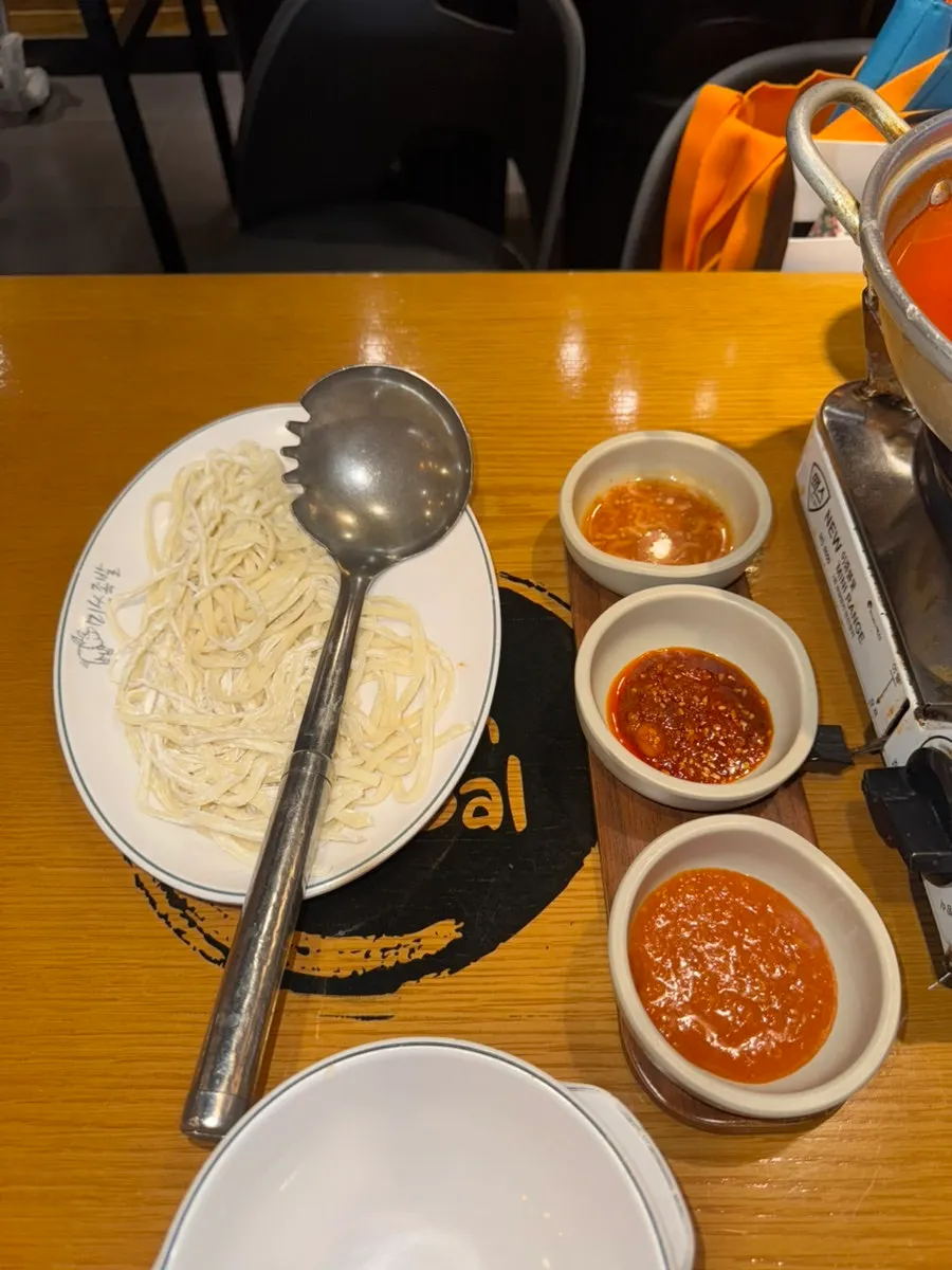Jokbal and bossam menu board at Miss Jokbal Myeongdong