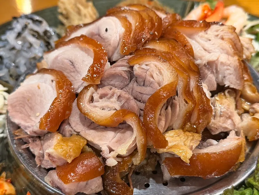 Tender jokbal meat close-up