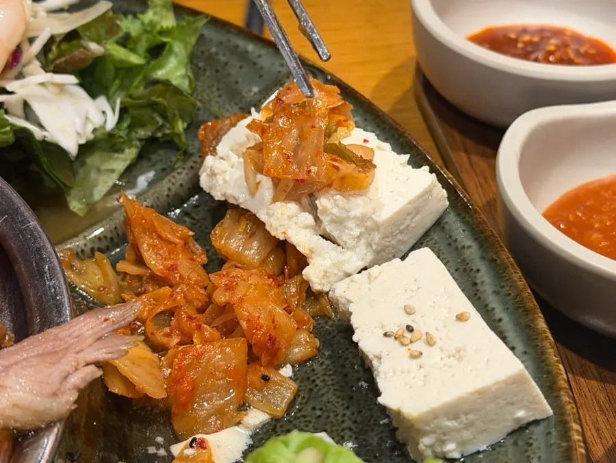 Japchae served as a side dish