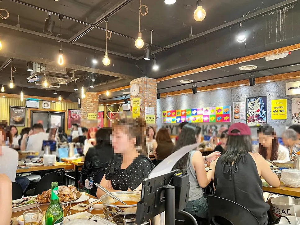 Interior of Miss Jokbal Seoul Myeongdong Branch packed with customers