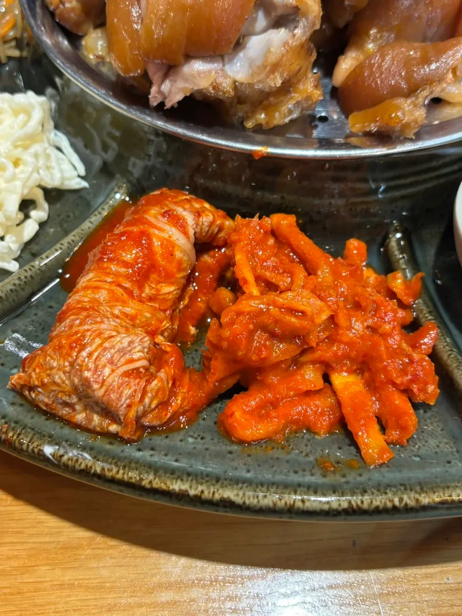 족발과 함께 나온 보쌈김치