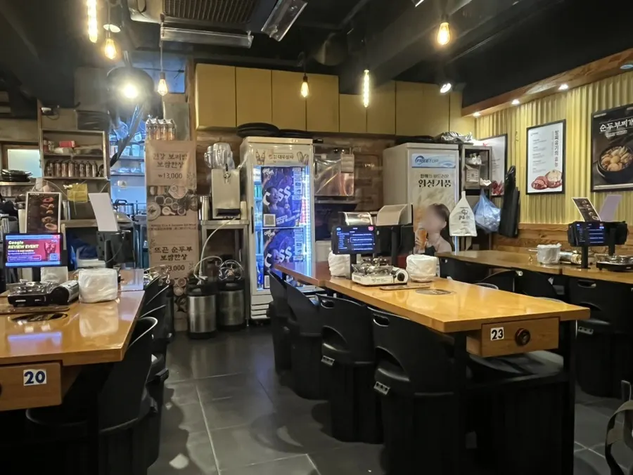 Signage seen from the entrance of Miss Jokbal Seoul Myeongdong Branch
