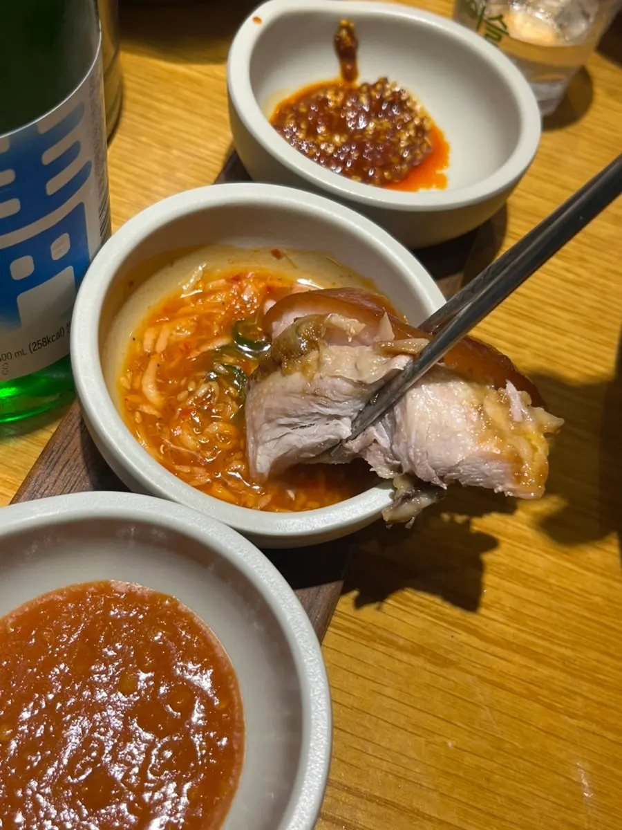 Tofu kimchi served as a side dish