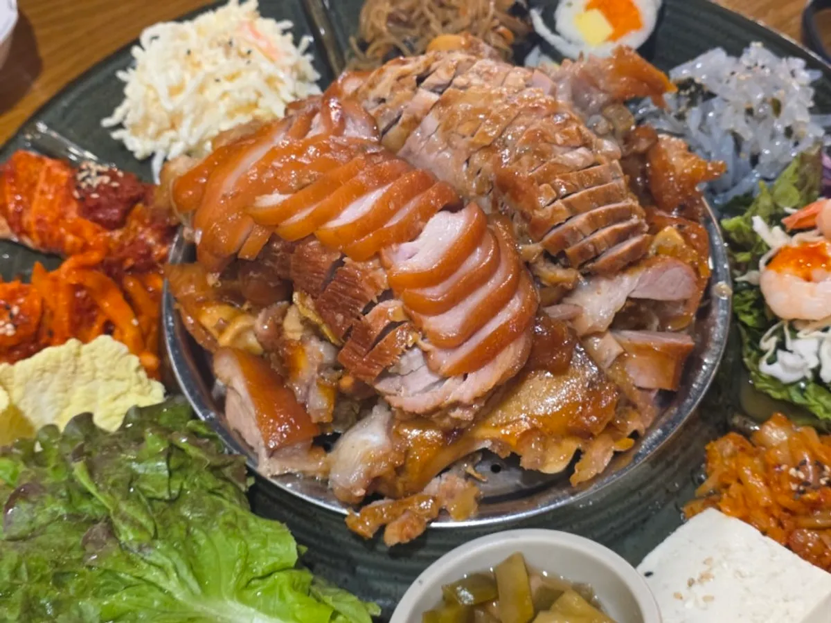 Jokbal table spread at Miss Jokbal Seoul Myeongdong Branch