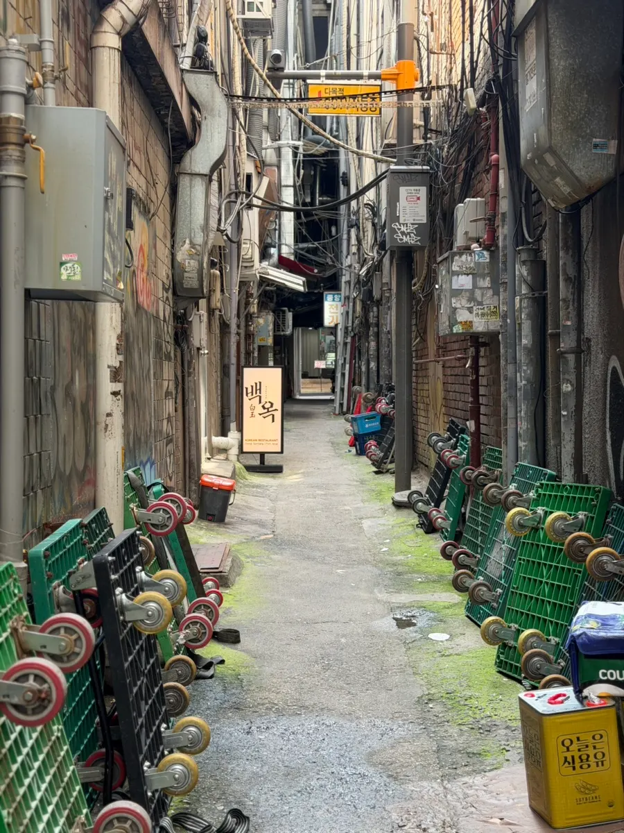 Baekok Myeongdong in a Myeongdong alley