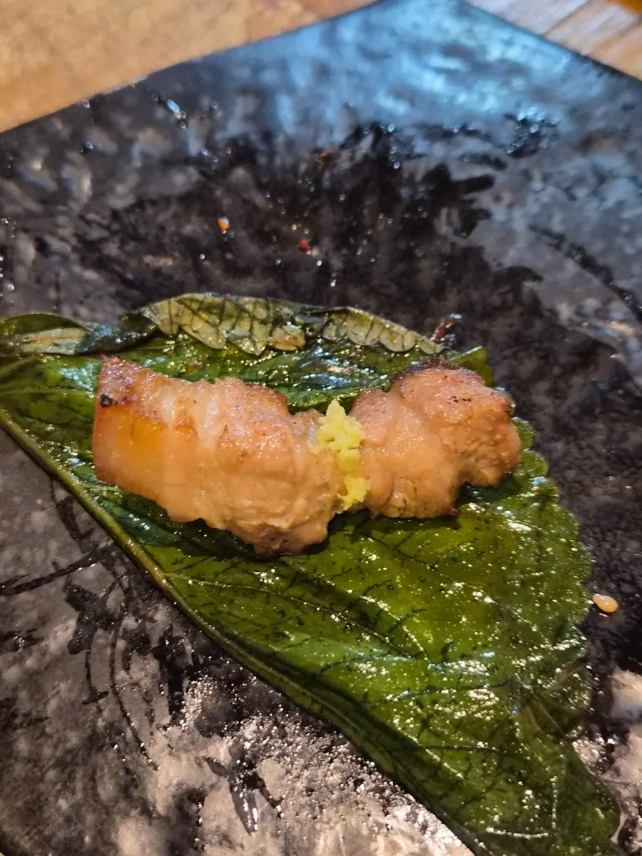 Yukgyeopsal paired with shredded scallion