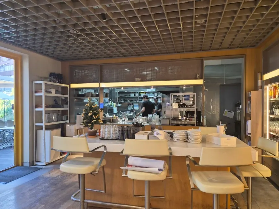 Warmly lit interior of Seventy Four