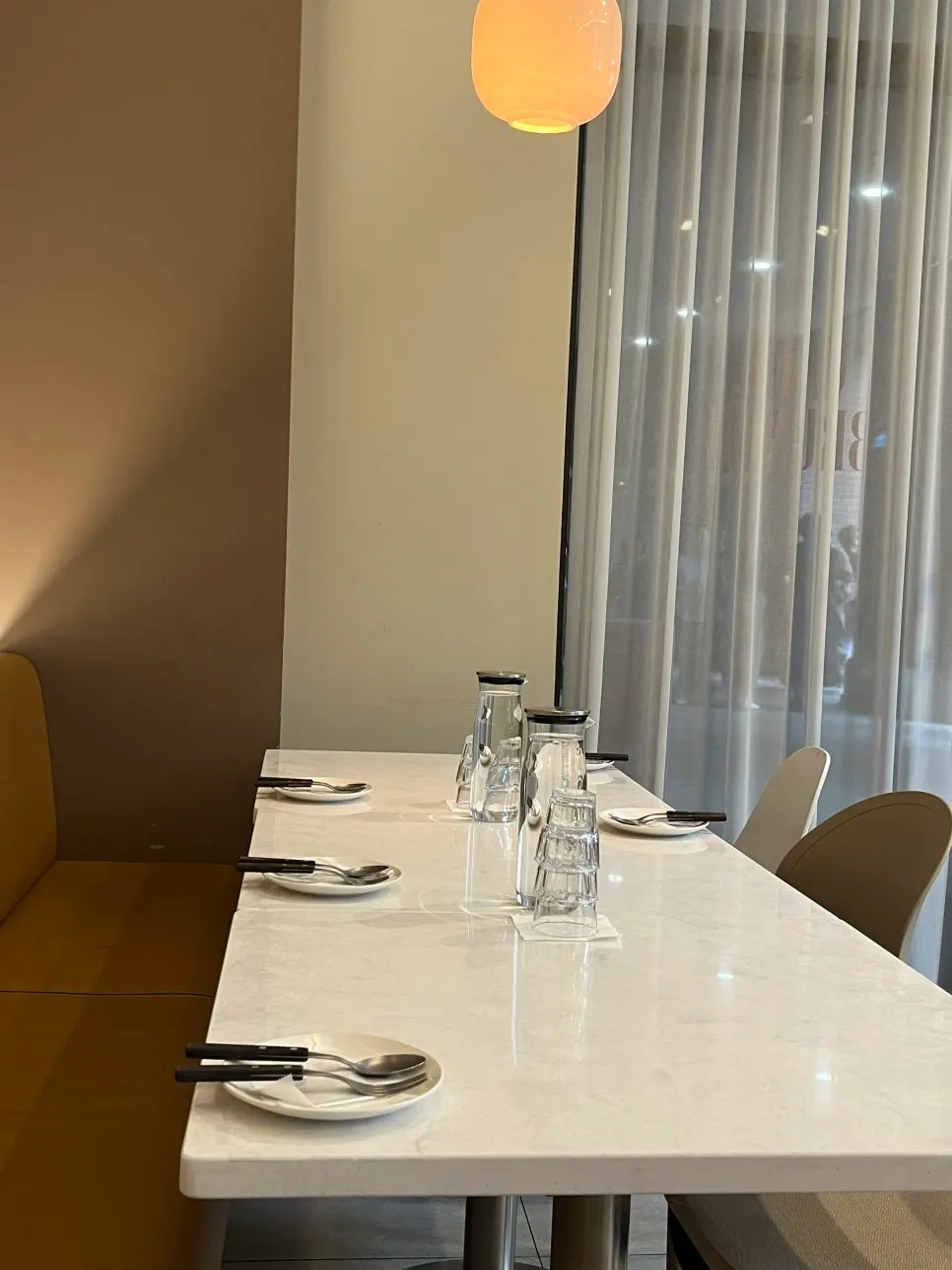 Hall and group seating at Seventy Four Myeongdong Cathedral Main Branch