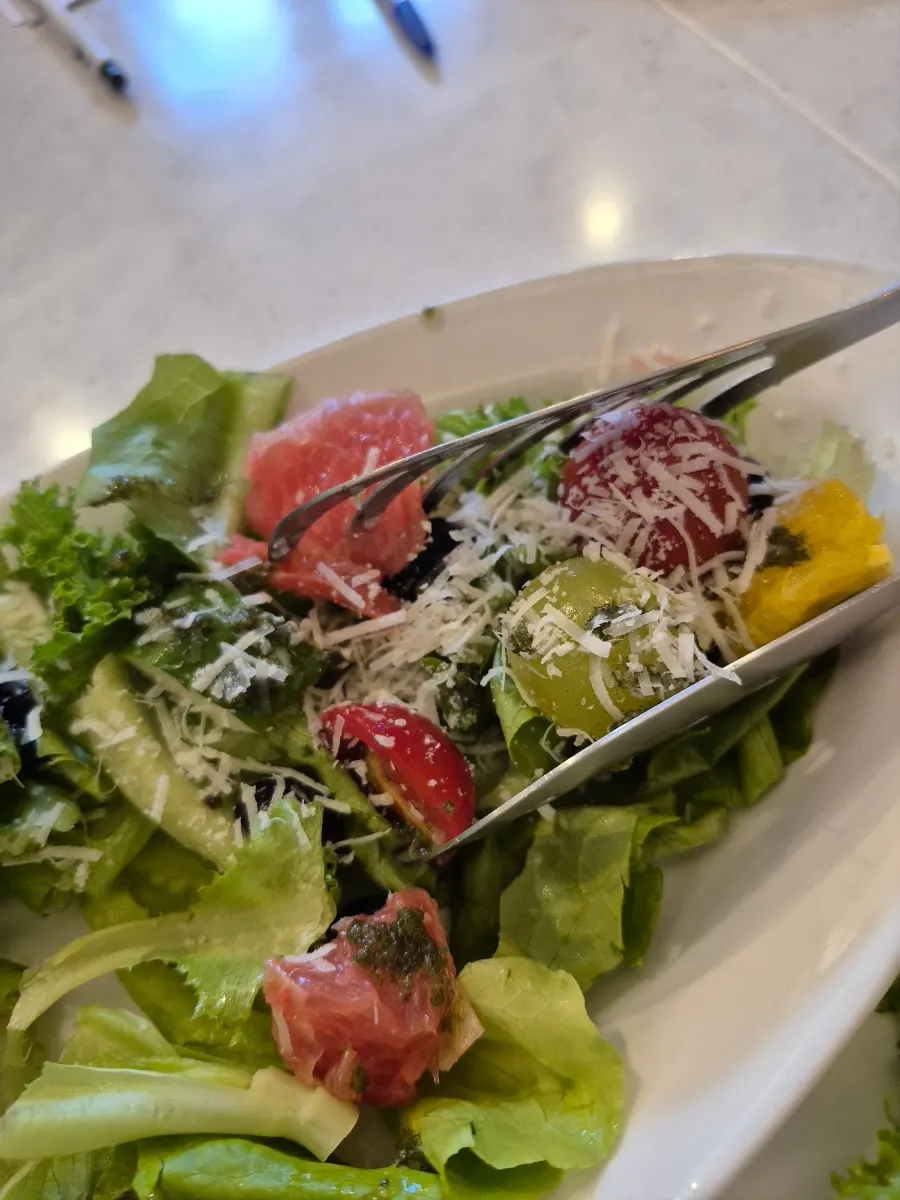 Vividly colored garden fruit salad