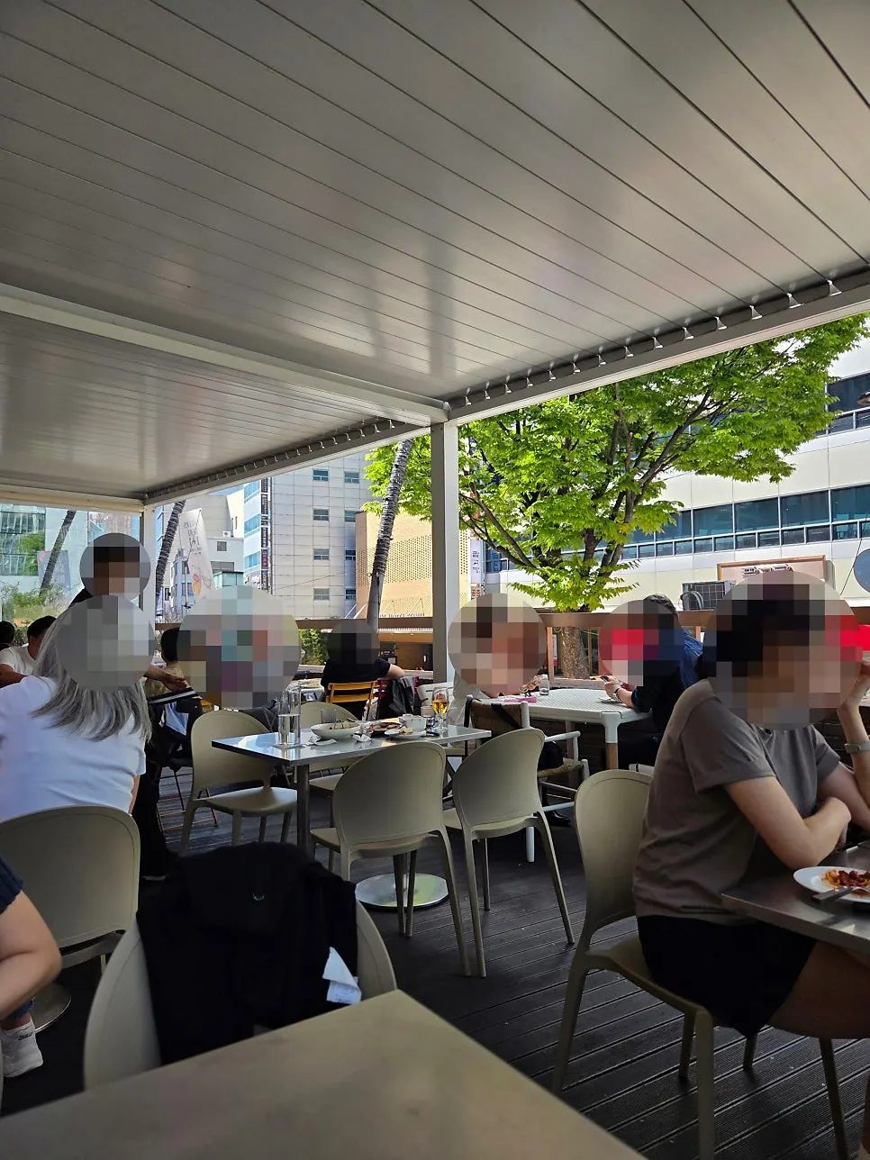 Outdoor terrace seating at Seventy Four Myeongdong Cathedral Main Branch