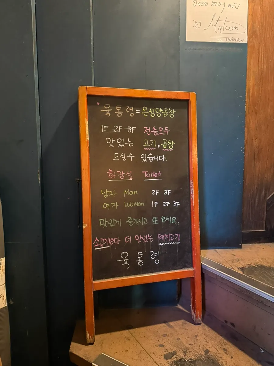 Floor guide showing Yuktongnyeong's operations from floor 1 to floor 3