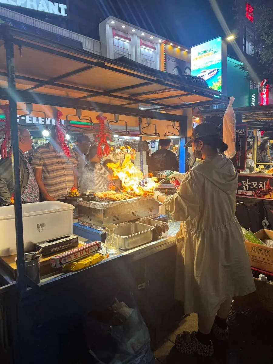 백옥 명동 식사 마무리 테이블