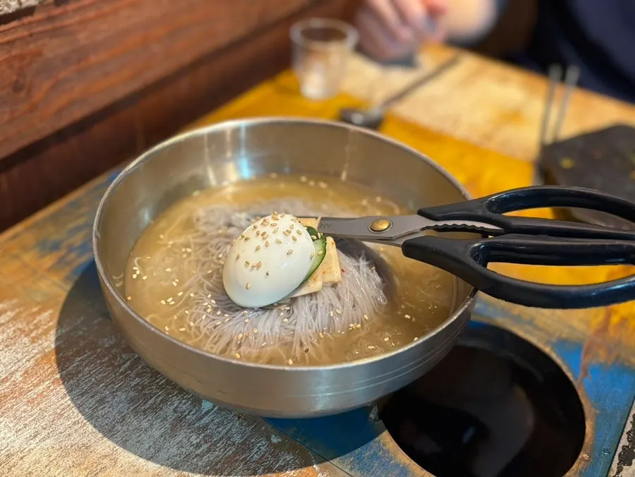 고기 식사 마무리로 먹은 물냉면