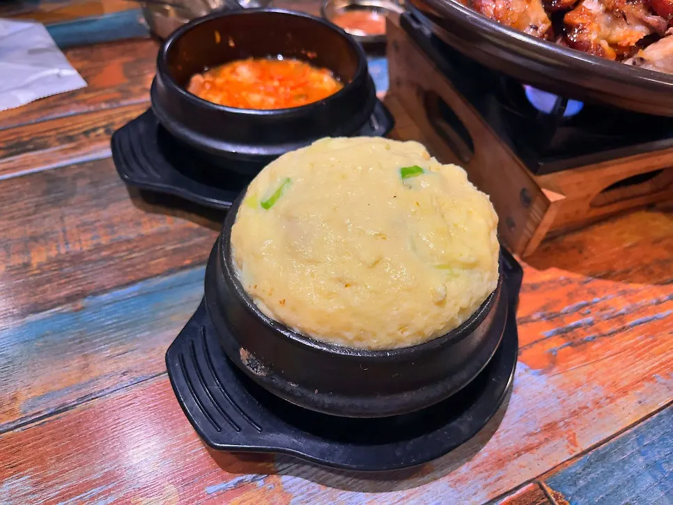 A spoonful of fluffy steamed egg