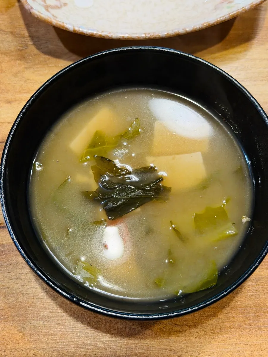 Doenjang soup prepared at the self-serve bar