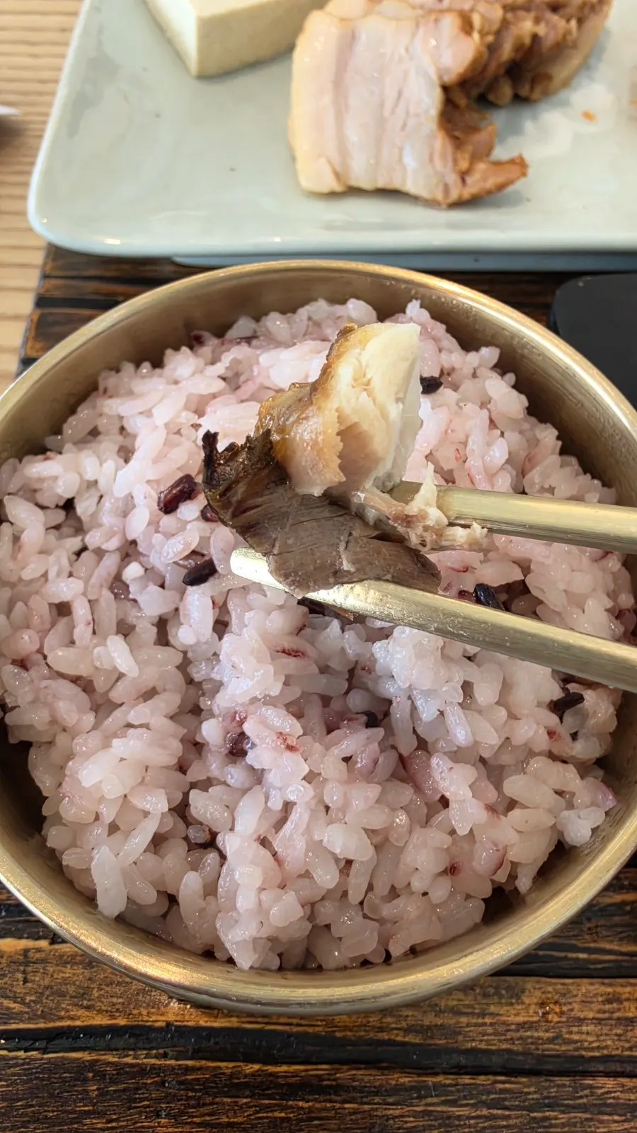 挑出来的鲭鱼肉