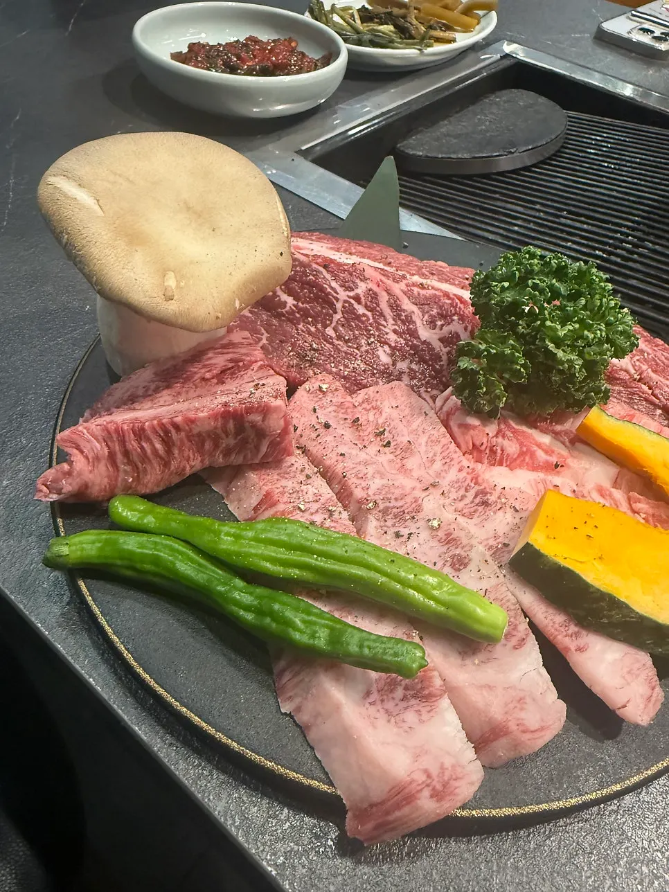 Korean beef seasoned with pepper and salt