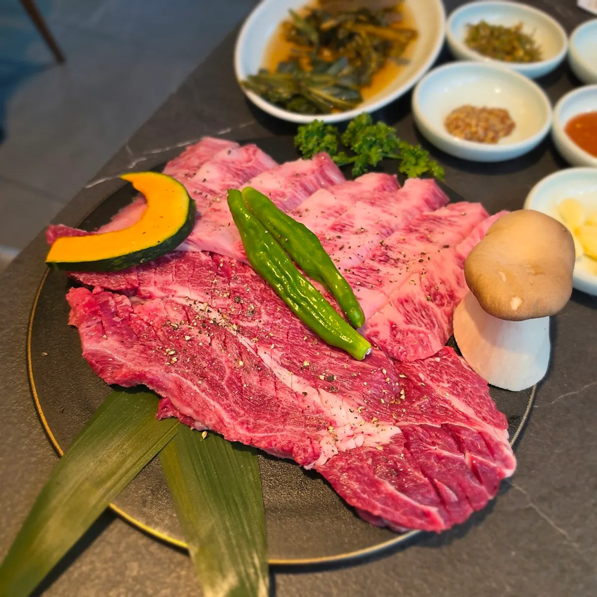 한SET 400g 등심과 갈비살 한 상