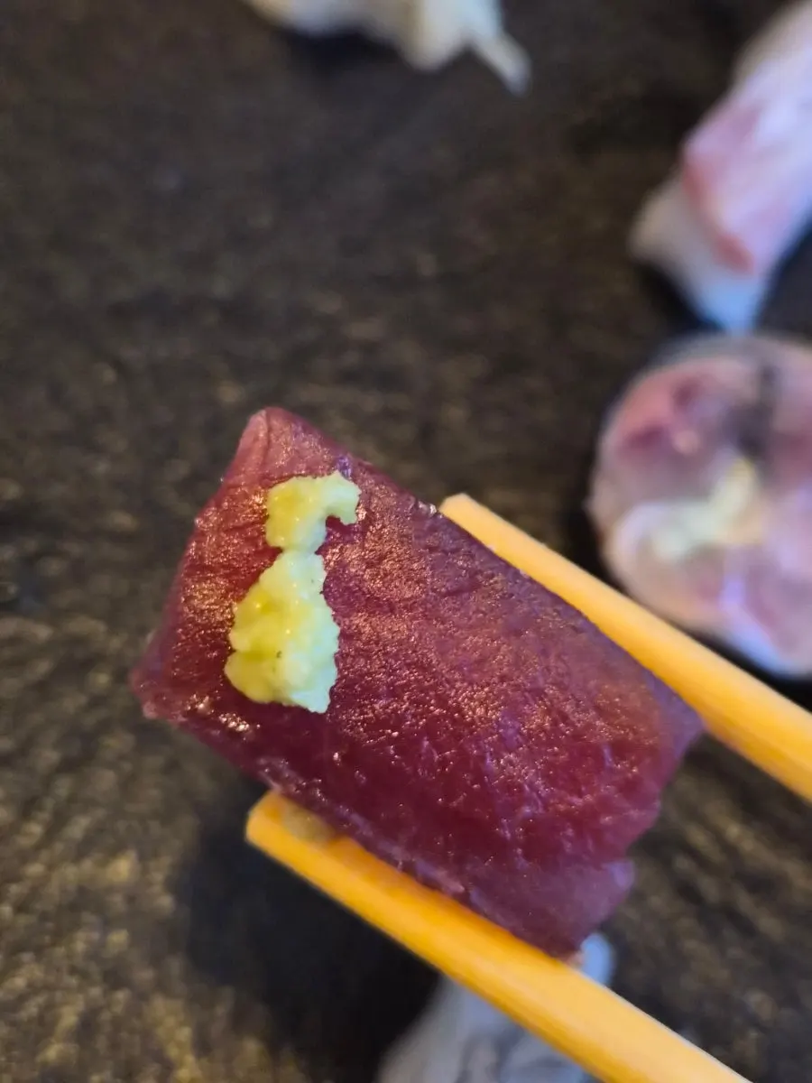 Creamy wasabi mixed with scallion