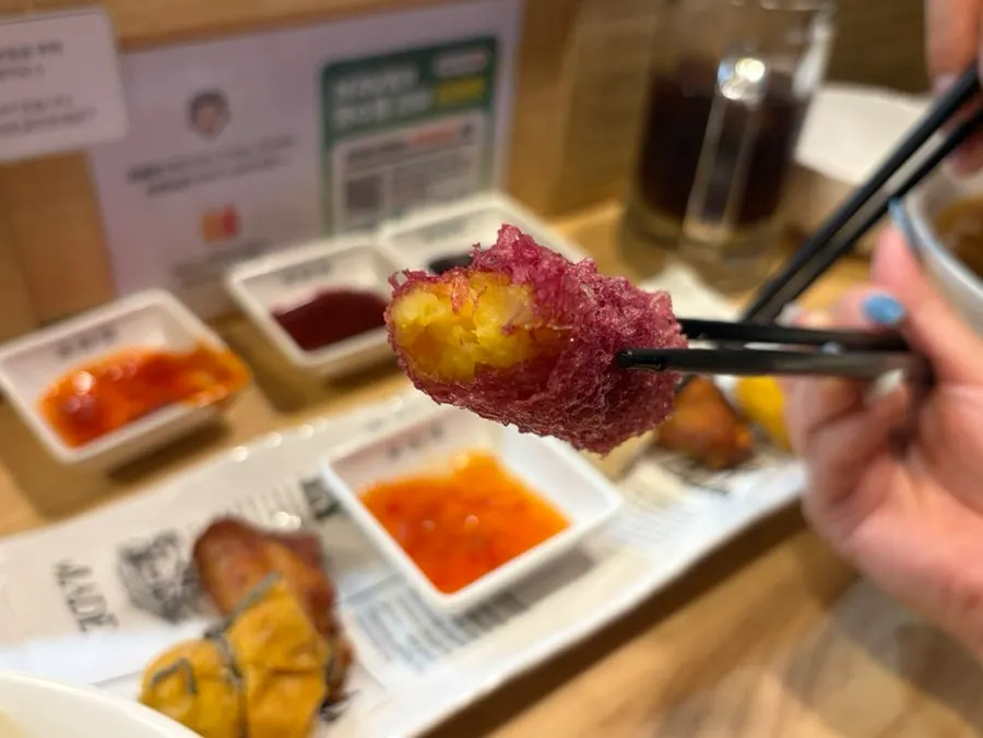 One of the fried items from the 8-piece appetizer platter