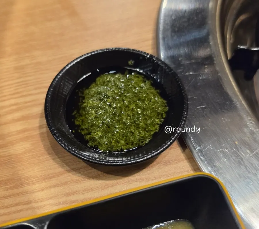 The green perilla chimichurri-style sauce