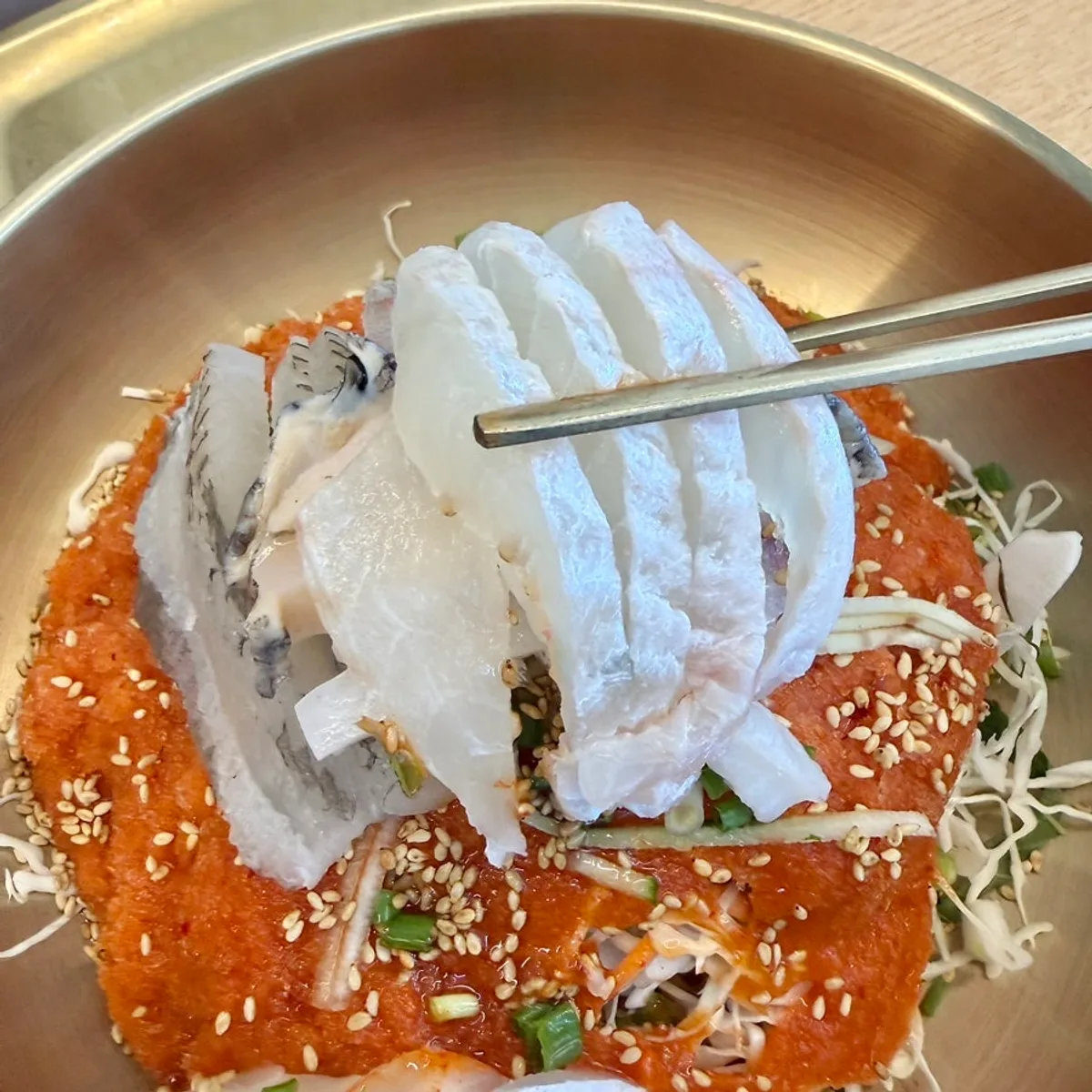 A generous bowl of mulhoe