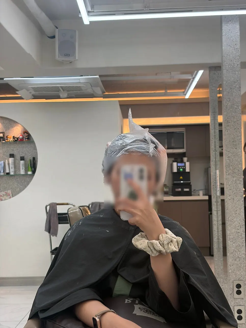 Color and cut before and after