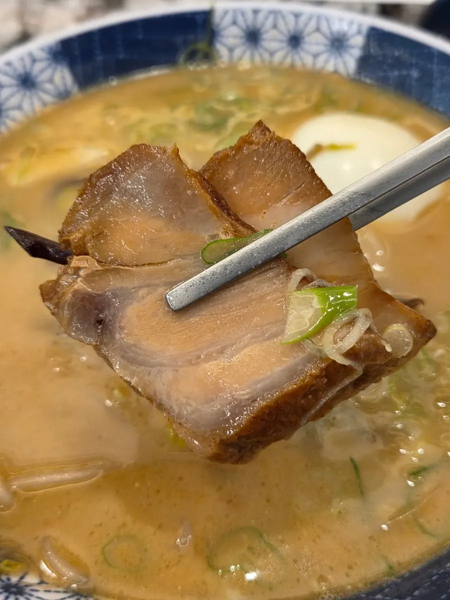 Crunchy bean sprouts on top of the ramen