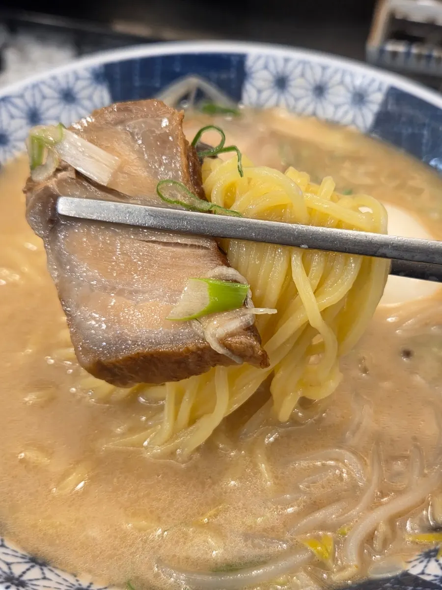 A soft piece of chashu from the ramen
