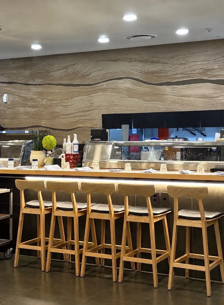 Bar seats ideal for solo diners