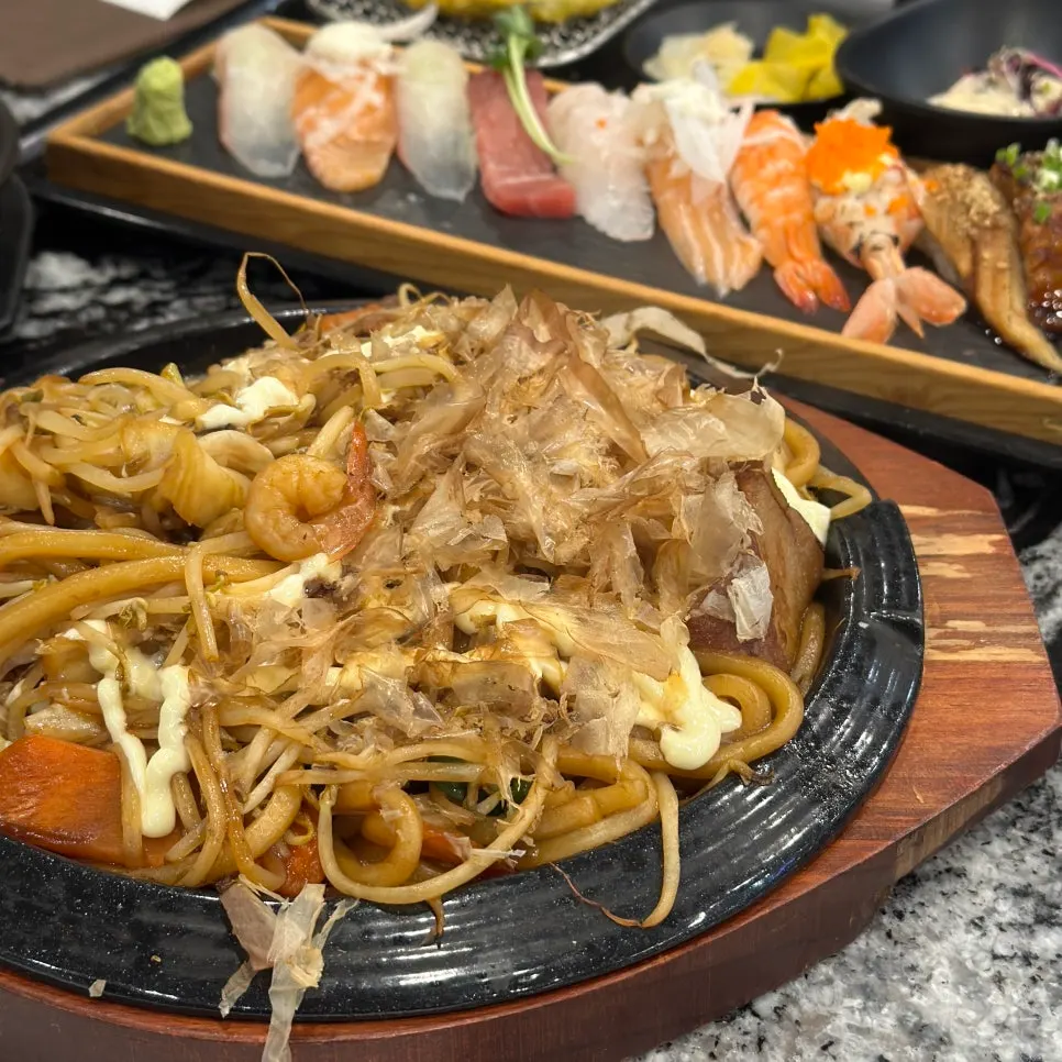 The full spread at Moshi Moshi Sushi, which turned out to be too much for two