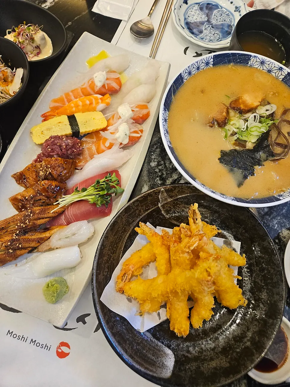 Table filled with Set 4 and the rice bowl set